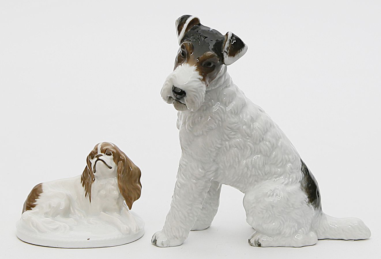 Zwei Hundeskulpturen, Rosenthal.