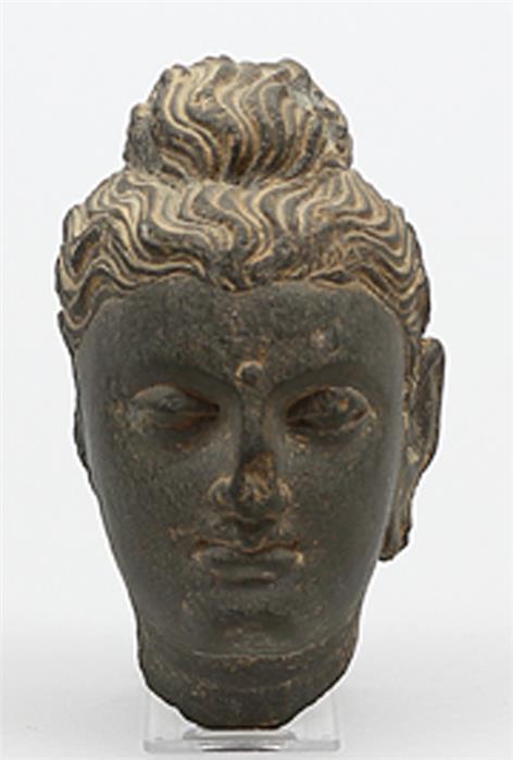 Bodhisattva-Kopf, Gandhara.