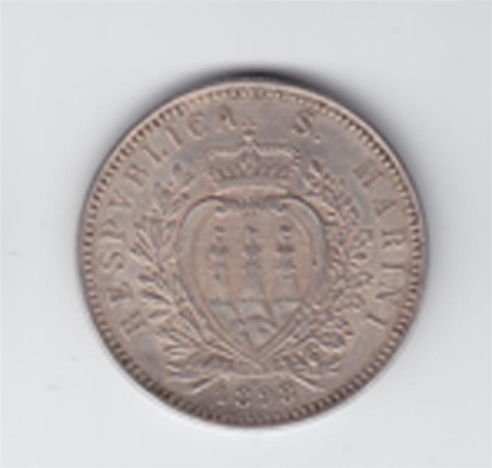 Republik San Marino, 5 Lire 1898 R.