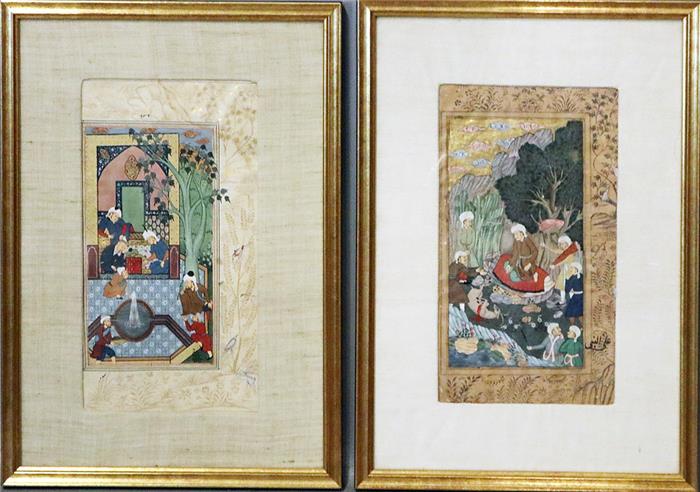 Zwei Miniaturen im Moghul-Stil (19. Jh.)