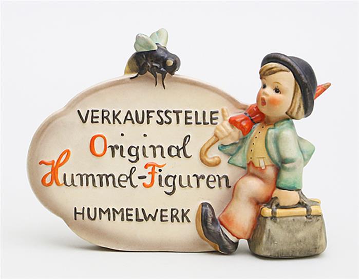 Verkaufsaufsteller "Verkaufsstelle Original Hummel-Figuren, Hummelwerk".