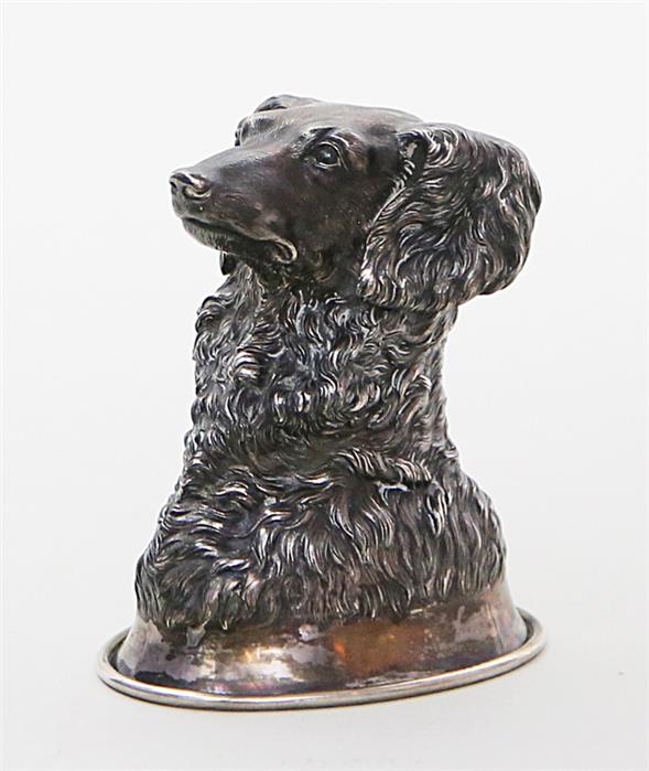 Russischer Wodkabecher in Form eines Hundekopfes, Nikolaus I.