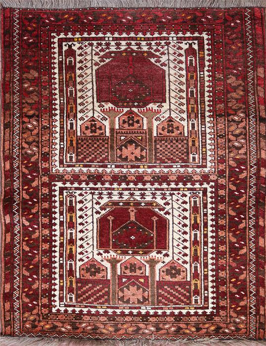 Afghan-Gebetsteppich, ca. 99x 73 cm.