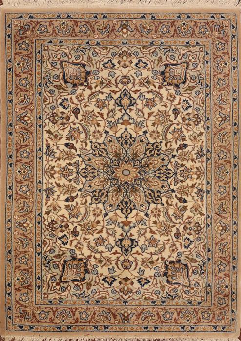 Isfahan, Korkwolle mit Seide, ca. 95x 70 cm.