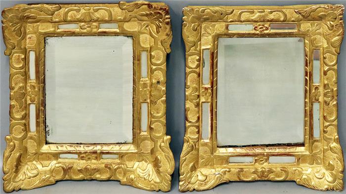 Paar kleine Régence-Spiegel (Frankreich, um 1720).
