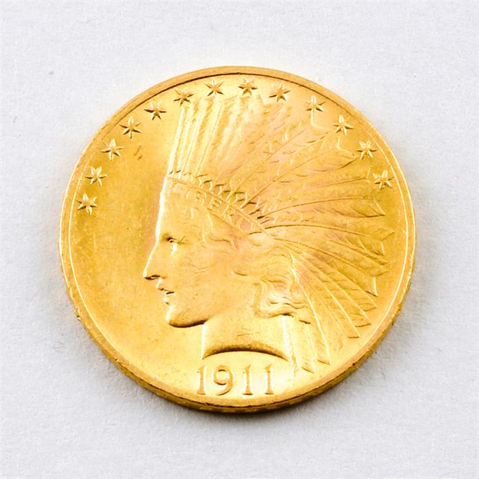 USA, 10 Dollar Indian Head, 1911.