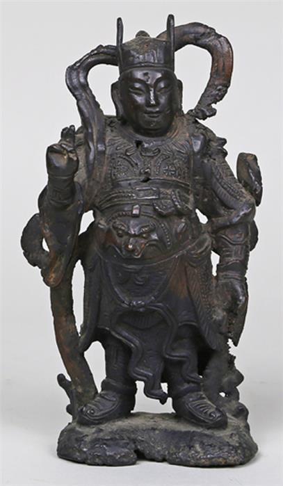 Ming-Skulptur eines Weltenwächters.