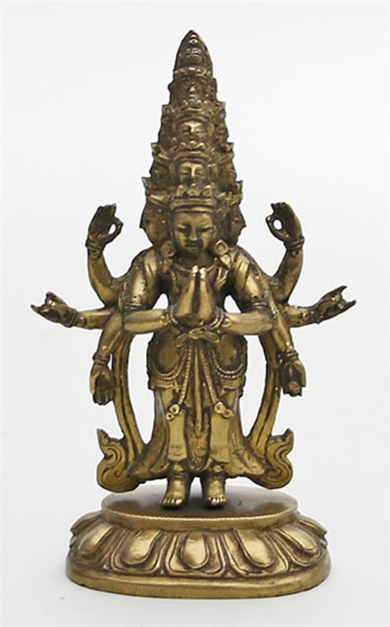 Kleine Skulptur des Buddha "Ekadashalokeshvara".