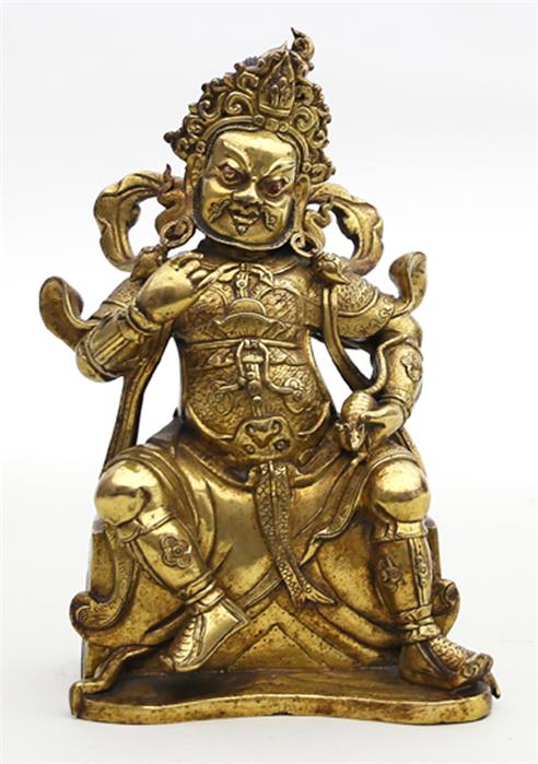 Skulptur des "Vaisravana" (Reichtumsgott) oder "Kubera".