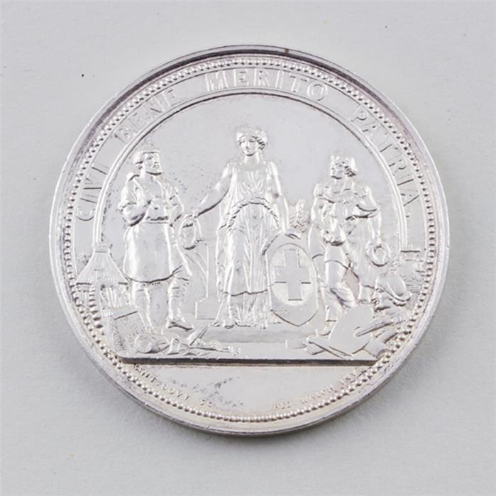 Silbermedaille der Schweizerischen Ausstellung in Bern 1857.