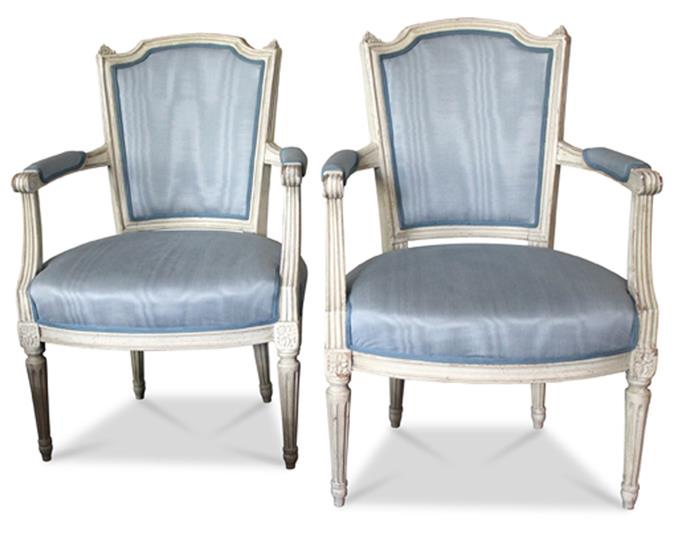 Paar Stühle im Stil Louis XVI.