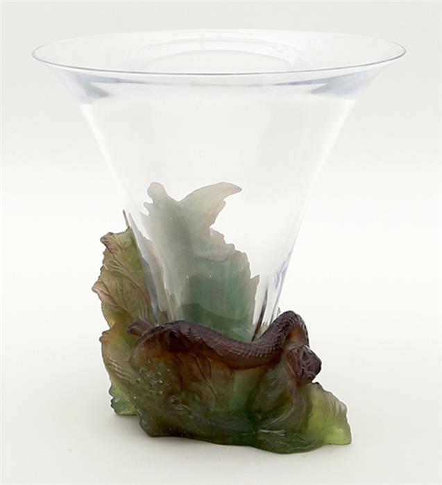 Vase mit figürlichem Sockel, Daum.