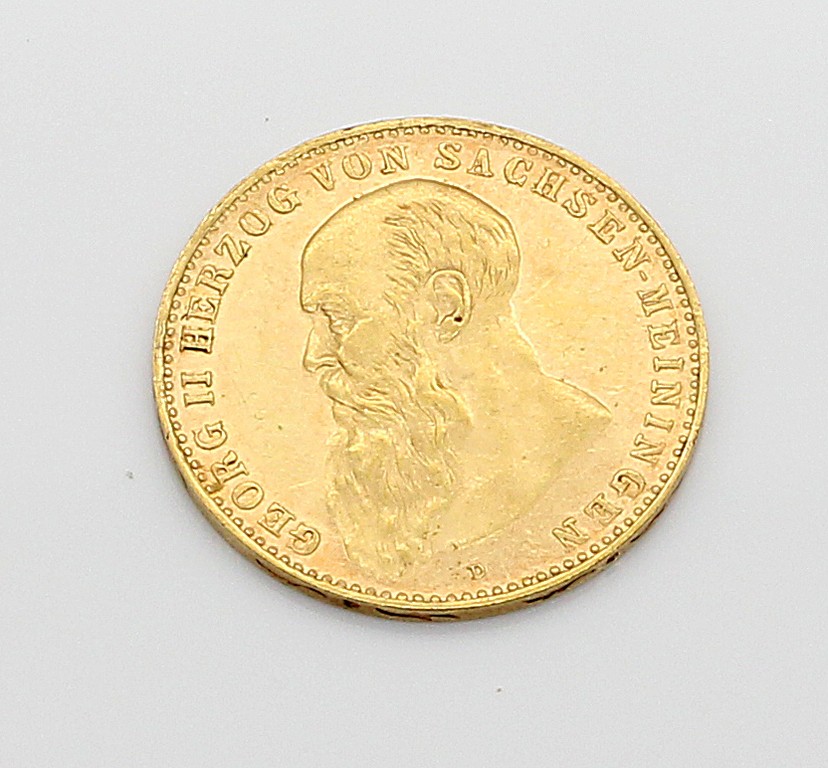 Sachsen-Meiningen, Georg II., 10 Mark 1909, D.