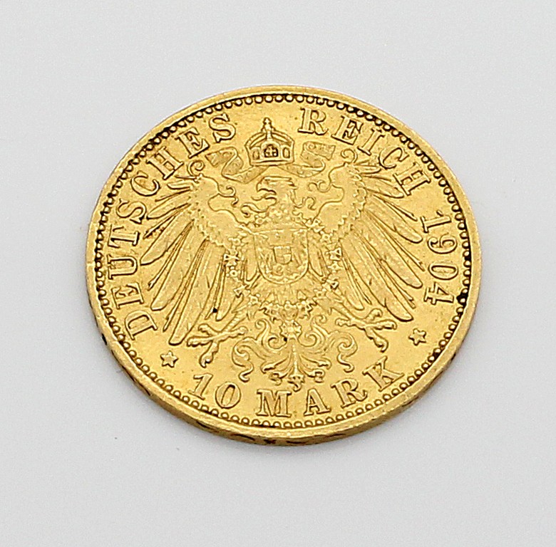 Lübeck, Freie und Hansestadt, 10 Mark 1904, A.