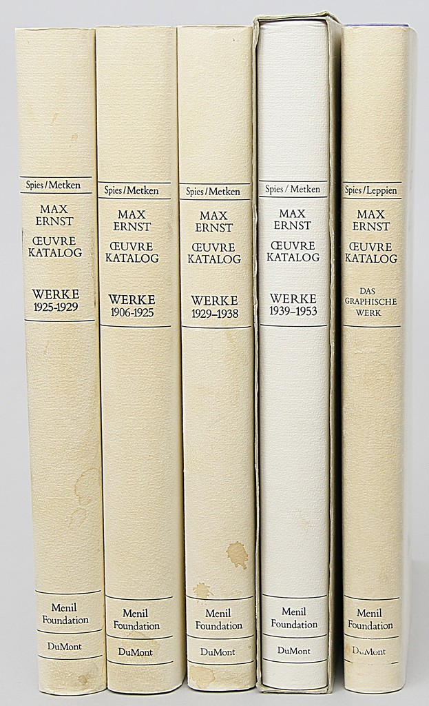 Fünf Bände "Oeuvre Max Ernst"