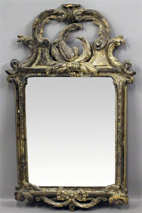 Rokoko-Spiegel (wohl Potsdam, um 1760).