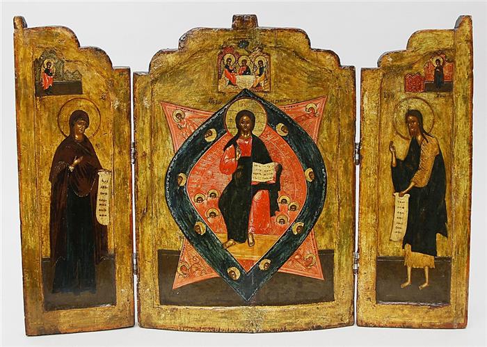 Ikonen-Triptychon (Russland, Ende 17. Jh.)