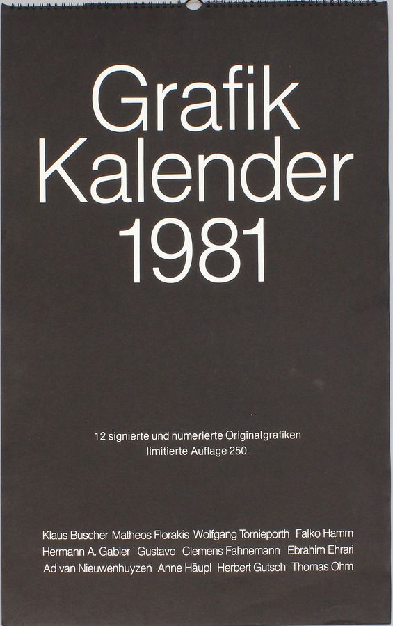 Graphikkalender 1981.