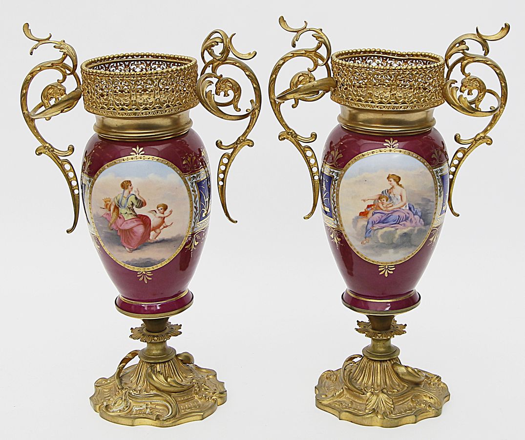 Paar Prunkvasen im Stil Louis XV.