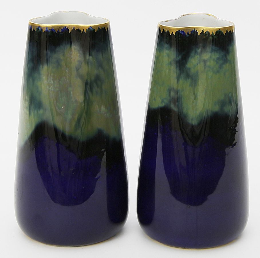 Paar Jugendstil-Vasen, Rosenthal.