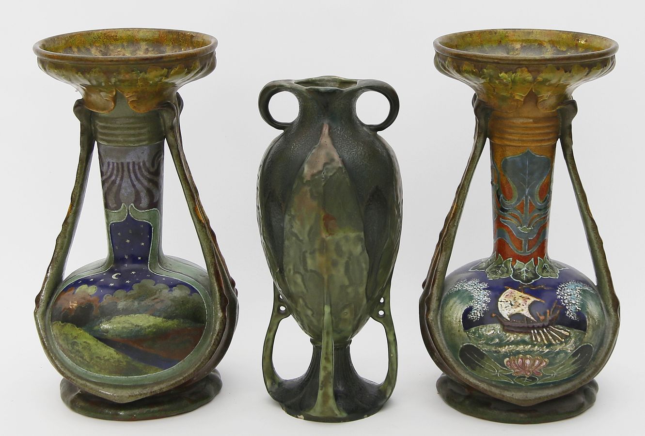 Paar Jugendstil-Vasen, Royal Bonn.