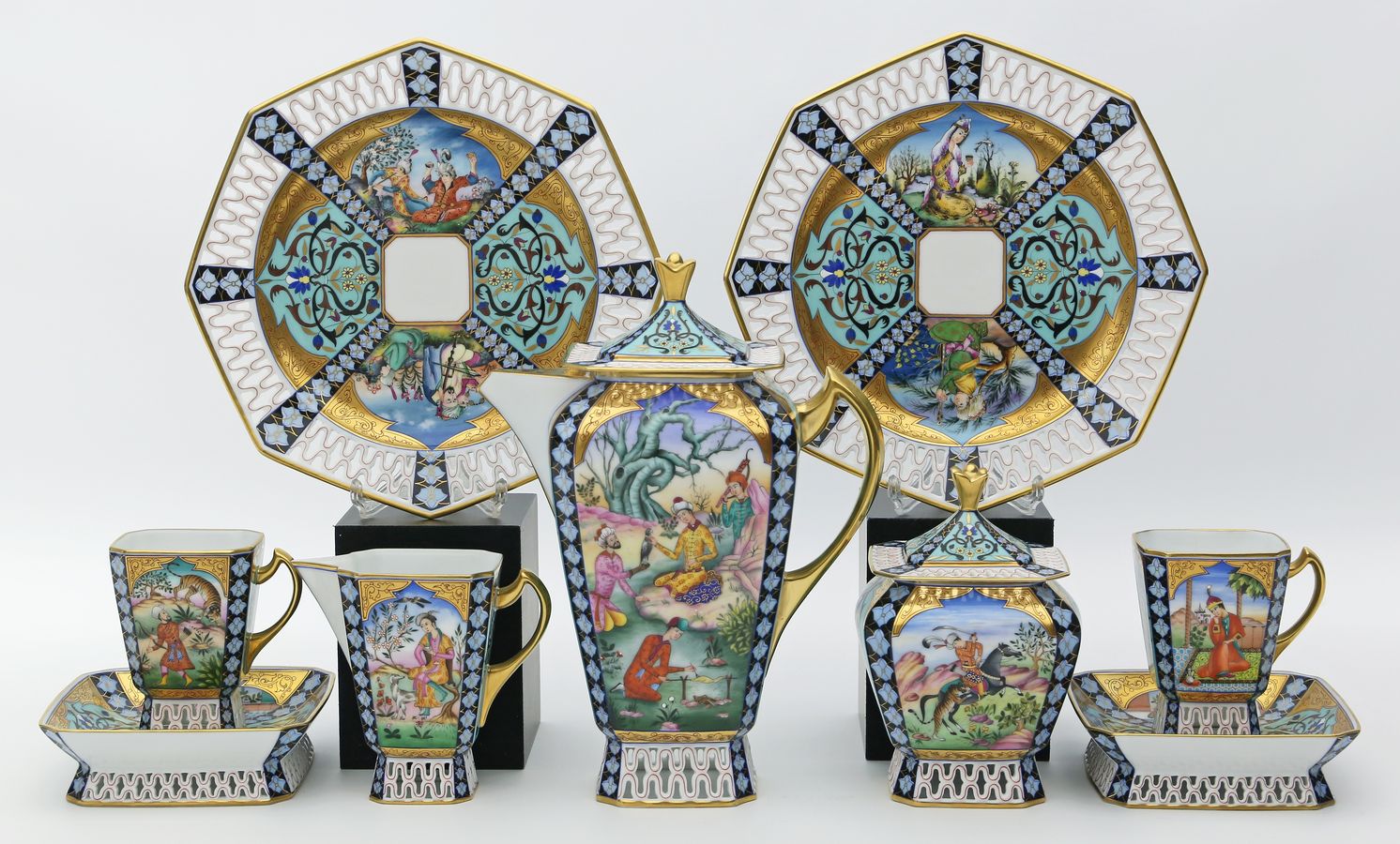 Seltenes Dejeuner "Persian Miniatures" aus der Serie "Masterpieces", Herend,