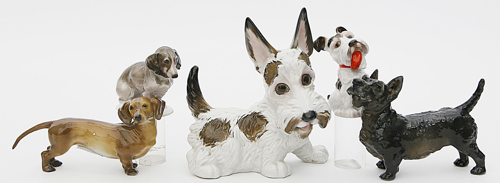 Fünf Hunde-Skulpturen, Rosenthal.