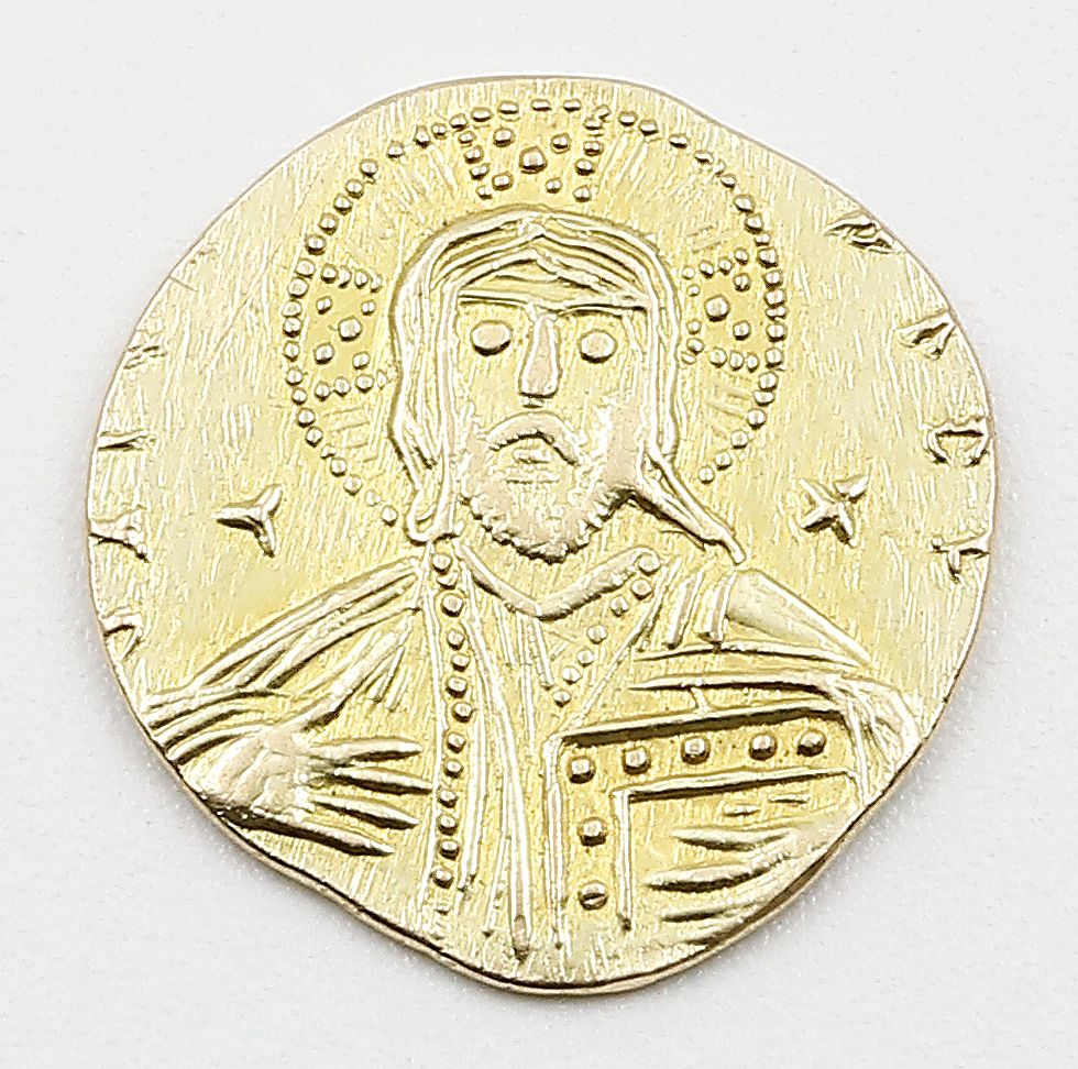 Byzantinische Goldmünze (Nachprägung).