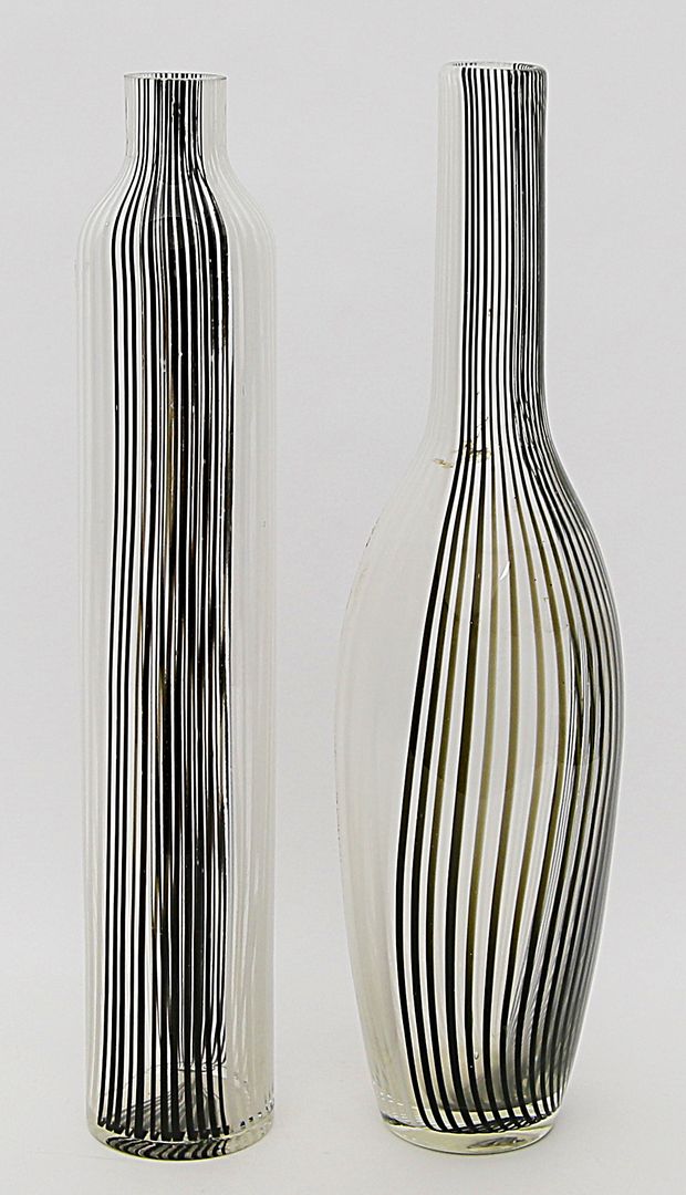 Zwei hohe Vasen, Murano.
