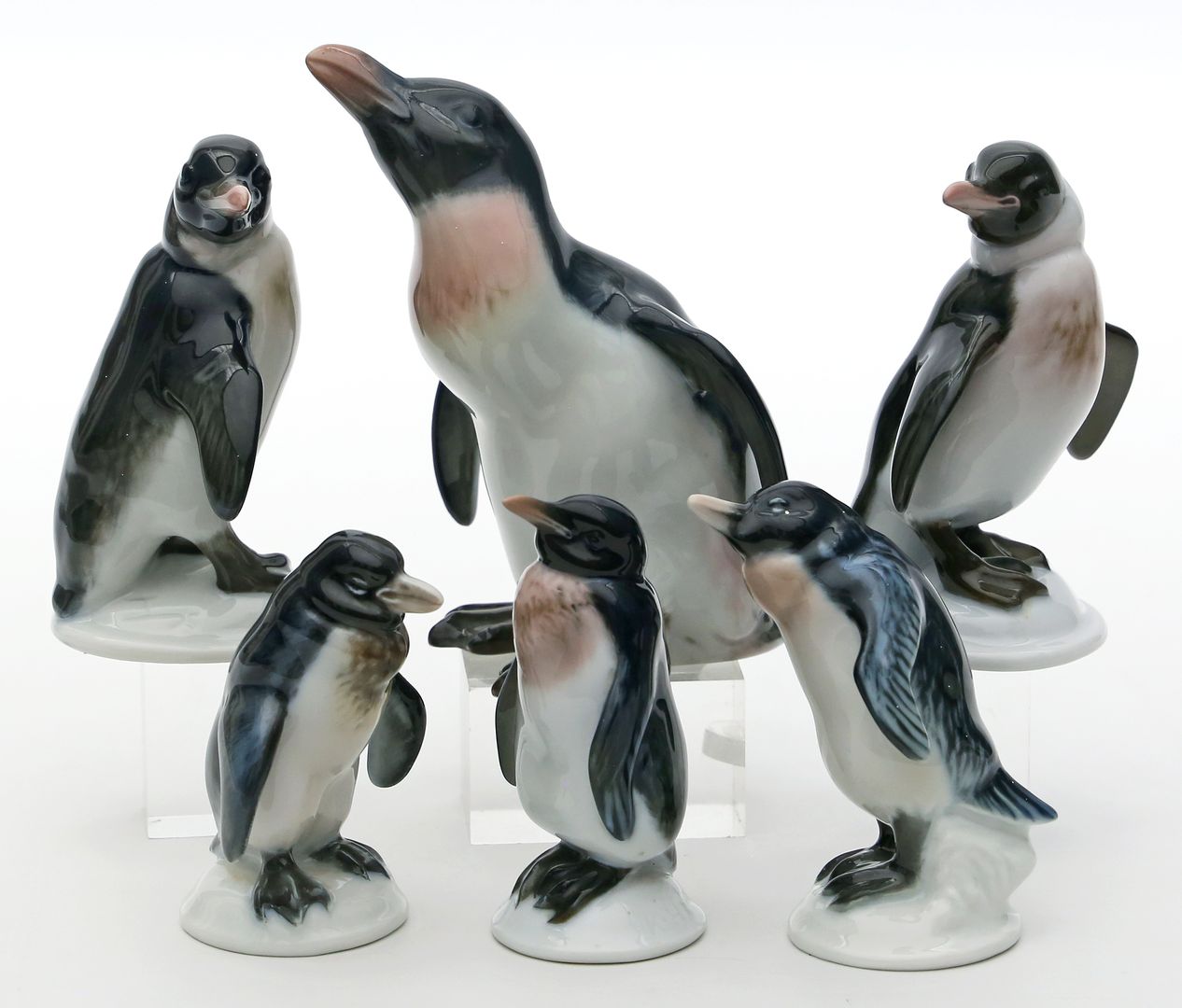 Sechs Pinguinskulpturen, Rosenthal.