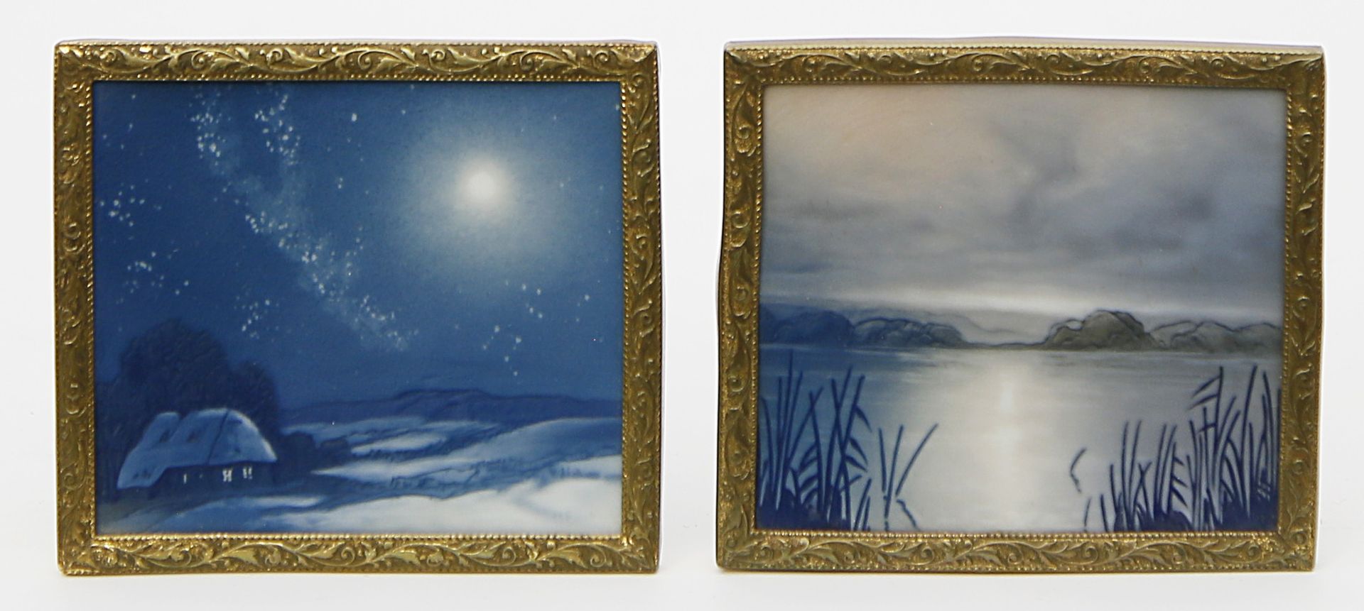 Paar Miniatur-Bildplatten, Rosenthal.