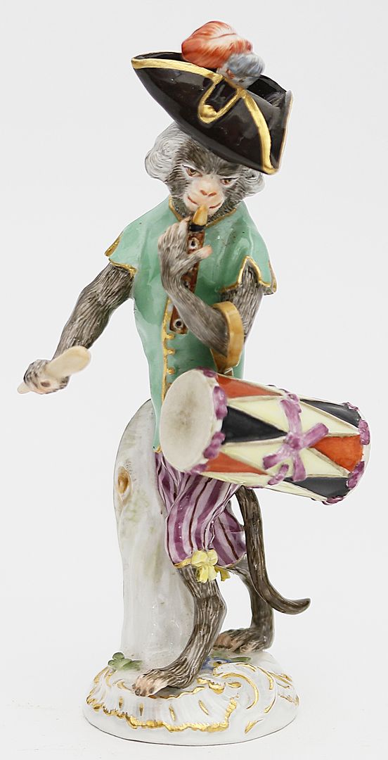 Skulptur "Affe als Trommler", Meissen.