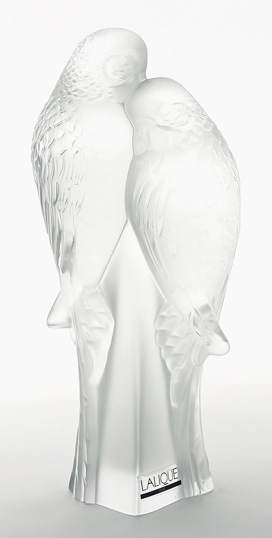 Skulptur "Parakeets (Sittiche)", Lalique.