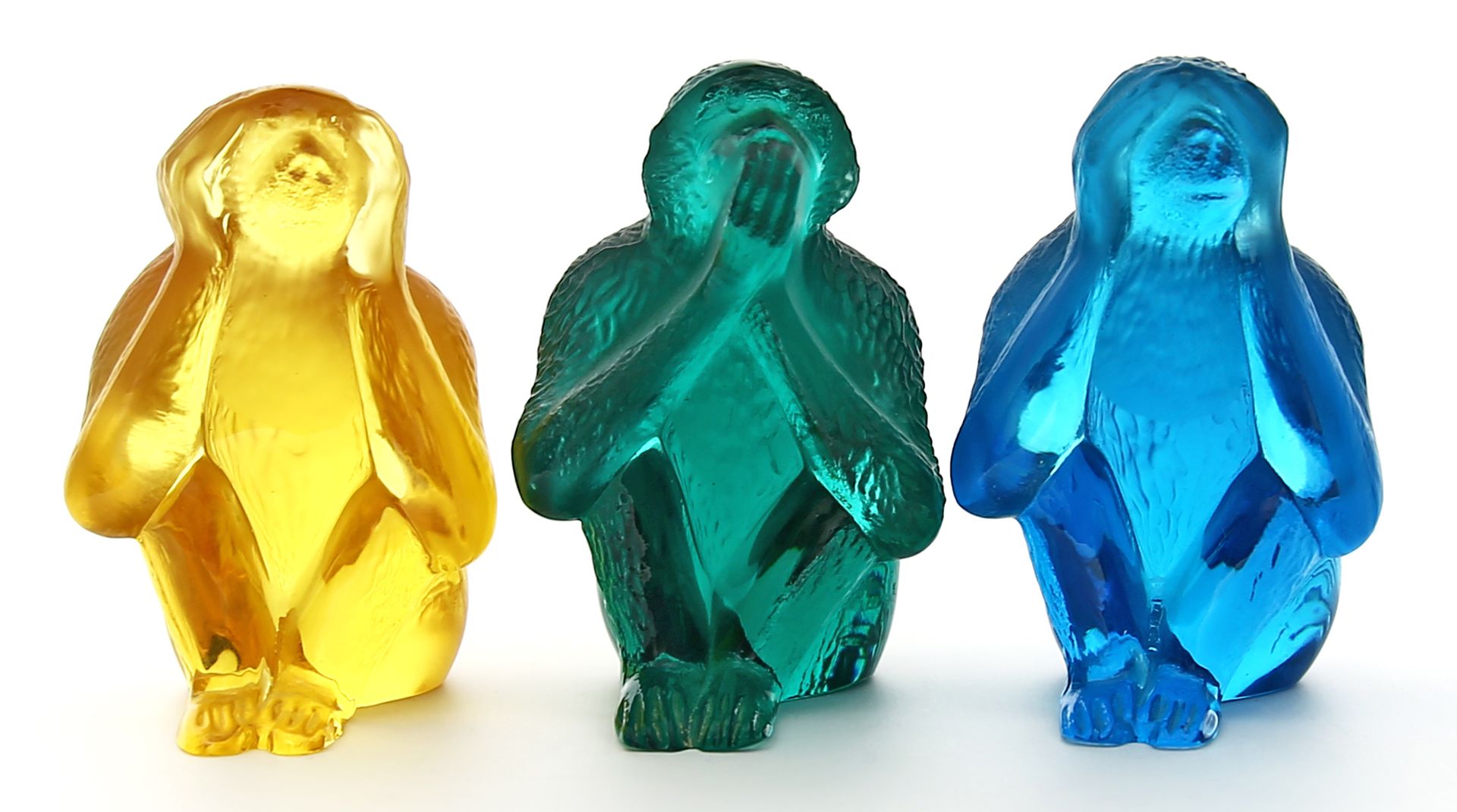 Drei Skulpturen "Affen der Weisheit", Daum.
