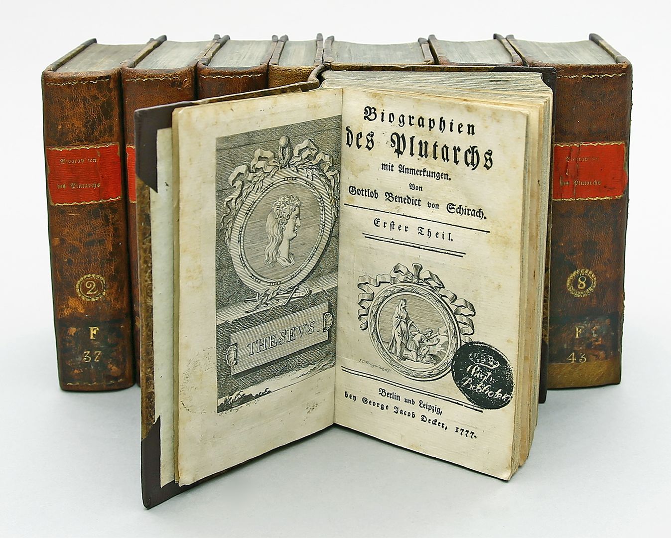 "Biographien des Plutarchs" in acht Bänden.