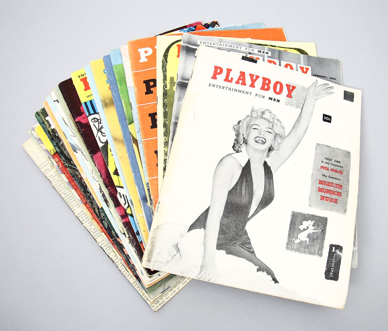 Sammlung von 20 Playboy-Heften, inklusive Ausgabe 1.