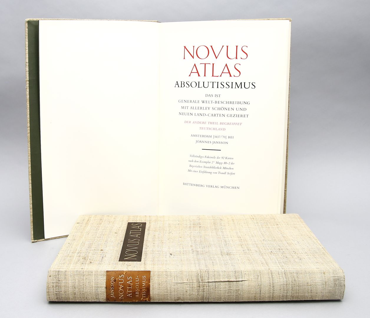 Zwei Faksimile-Ausgaben "NOVUS ATLAS".