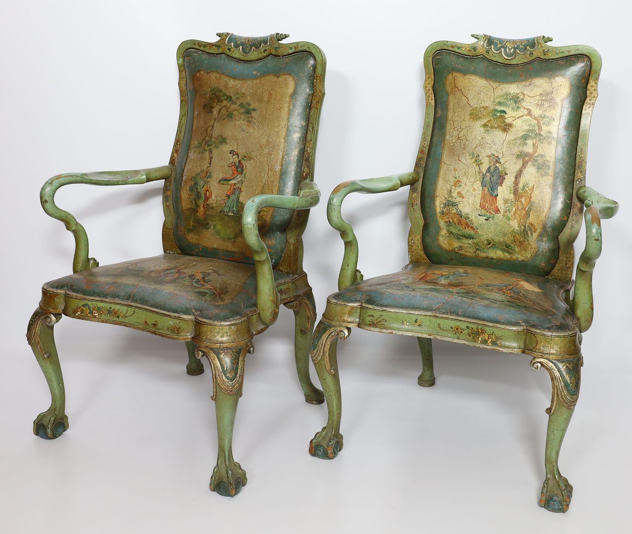 Paar Fauteuils im Stil Louis XV.