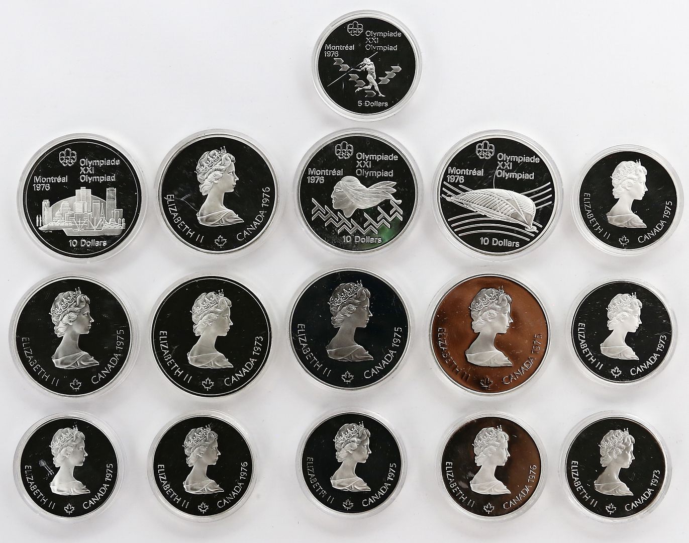 Kanada, Olympiade 1976, Serie von 16 Gedenkmünzen.