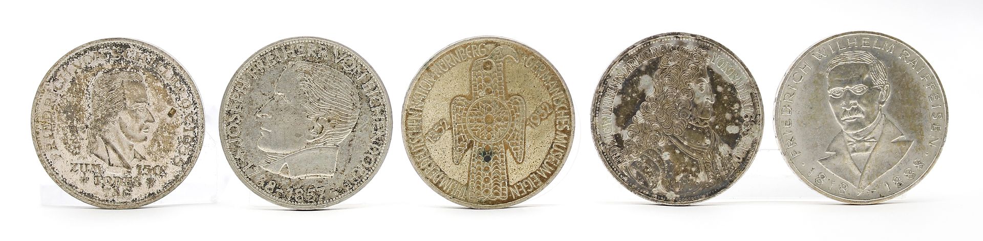 5x 5 DM Münzen.