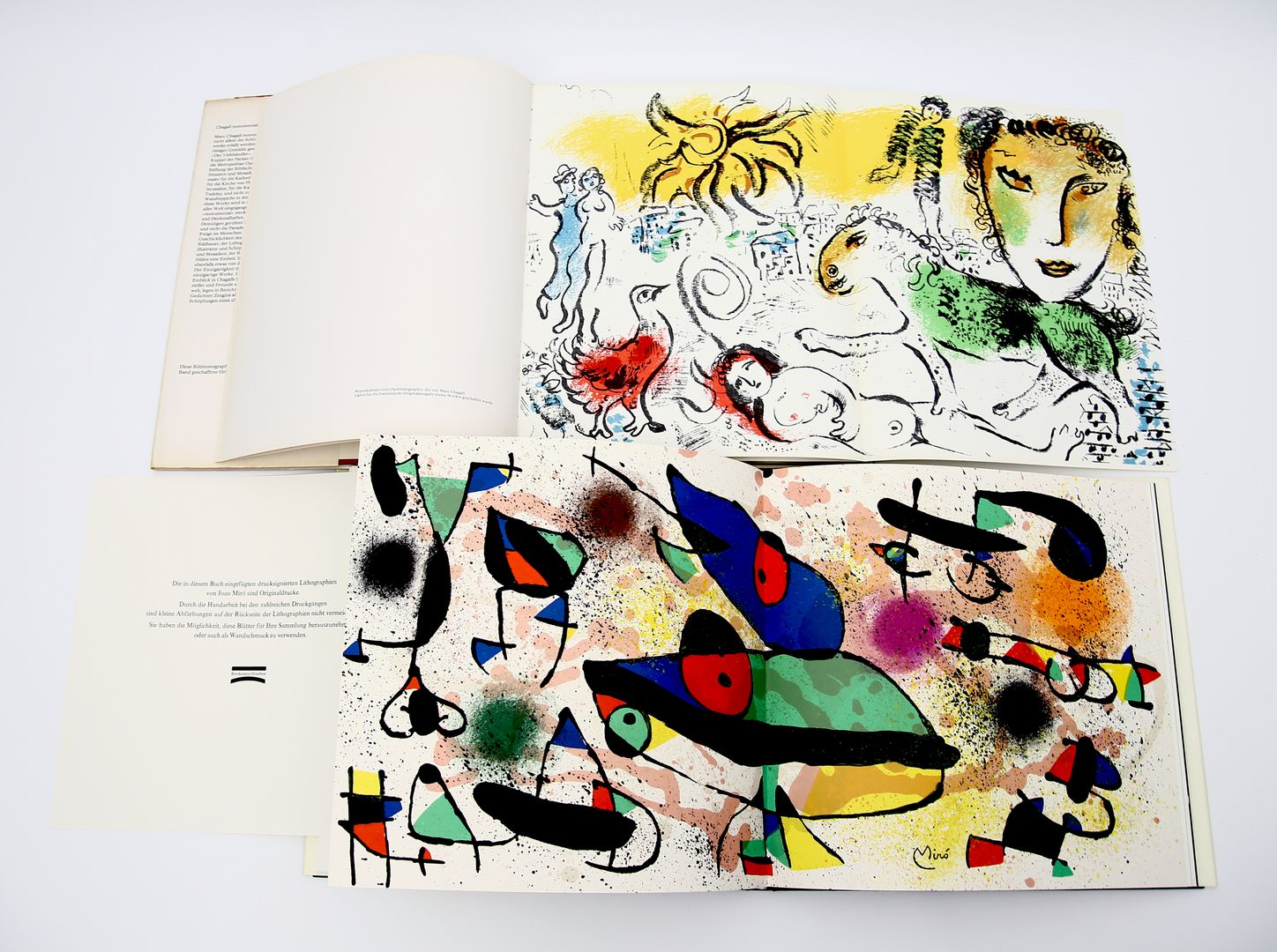 Zwei Bücher "Chagall" und"Miró Plastik".