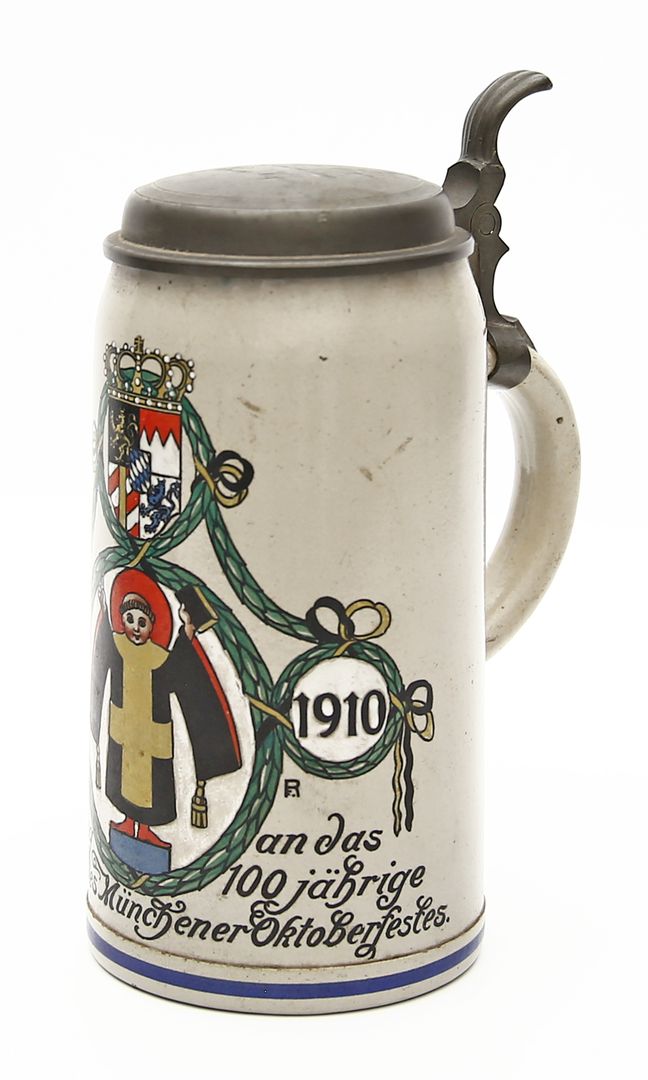 "Offizieller Festkrug Oktoberfest 1910", 1 Liter.