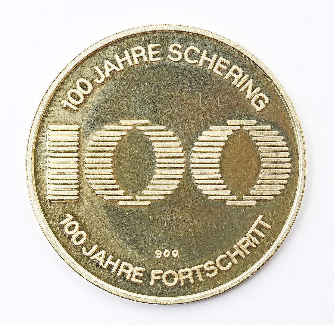 Goldmünze "100 Jahre Schering - 100 Jahre Fortschritt 1871-1971"