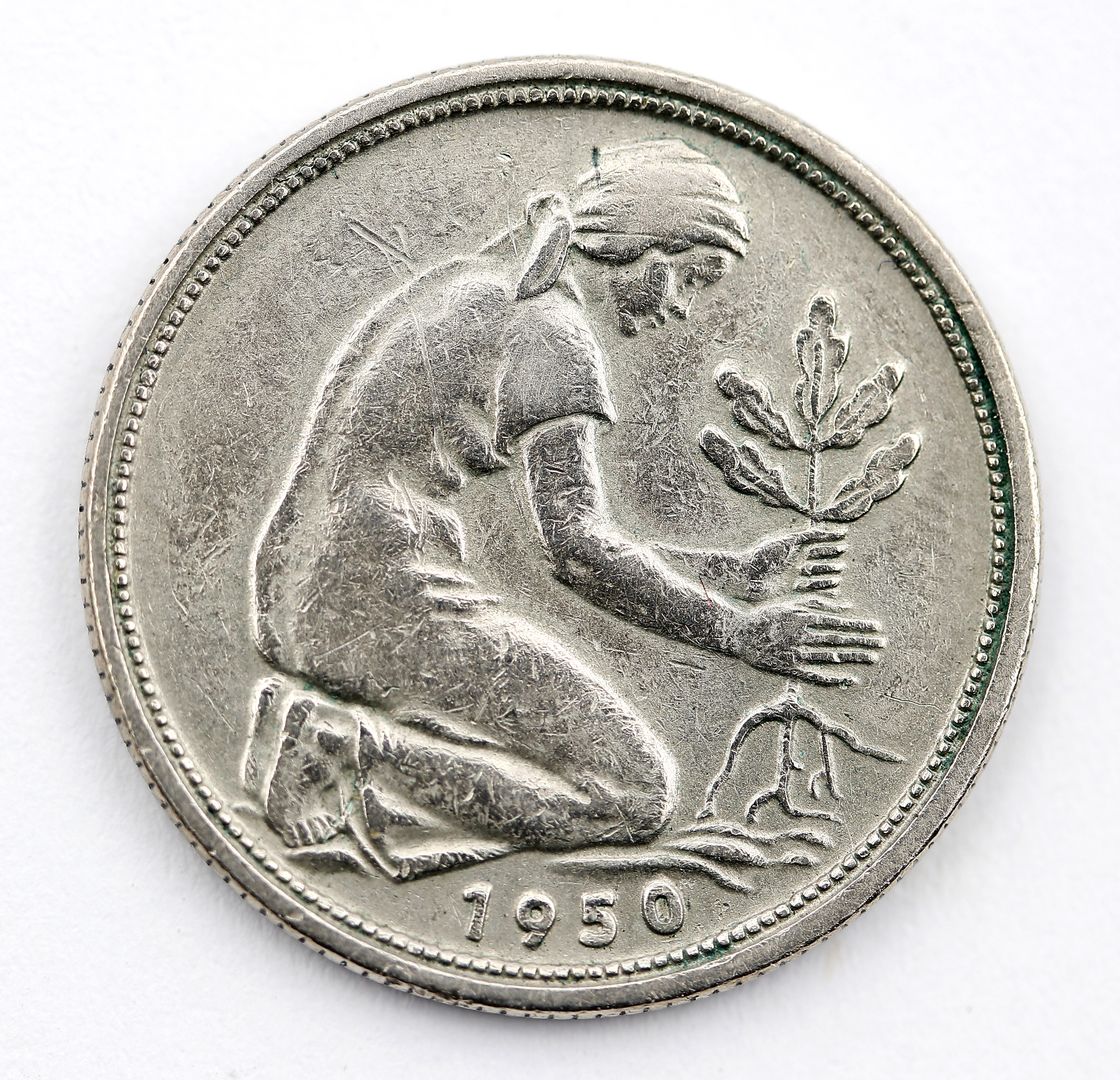50 Pfennig "Bank Deutscher Länder 1950 G".