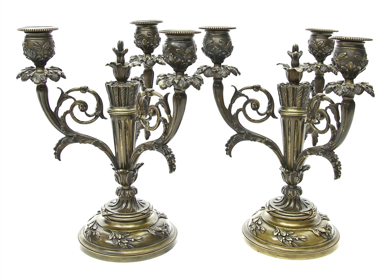 Paar Kerzenleuchter im Stil Louis XVI.,