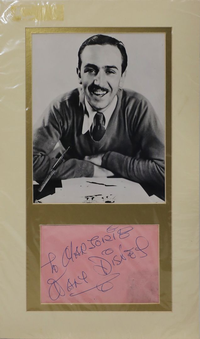 Autograph von Walt Disney.
