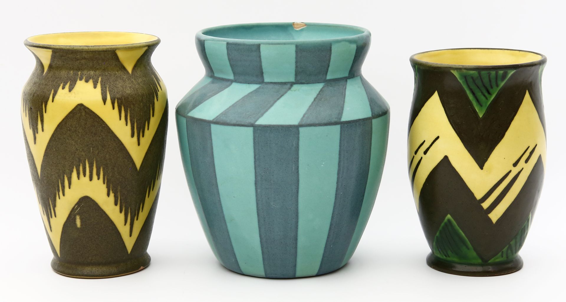 Drei Art Deco-Vasen, Kandern.