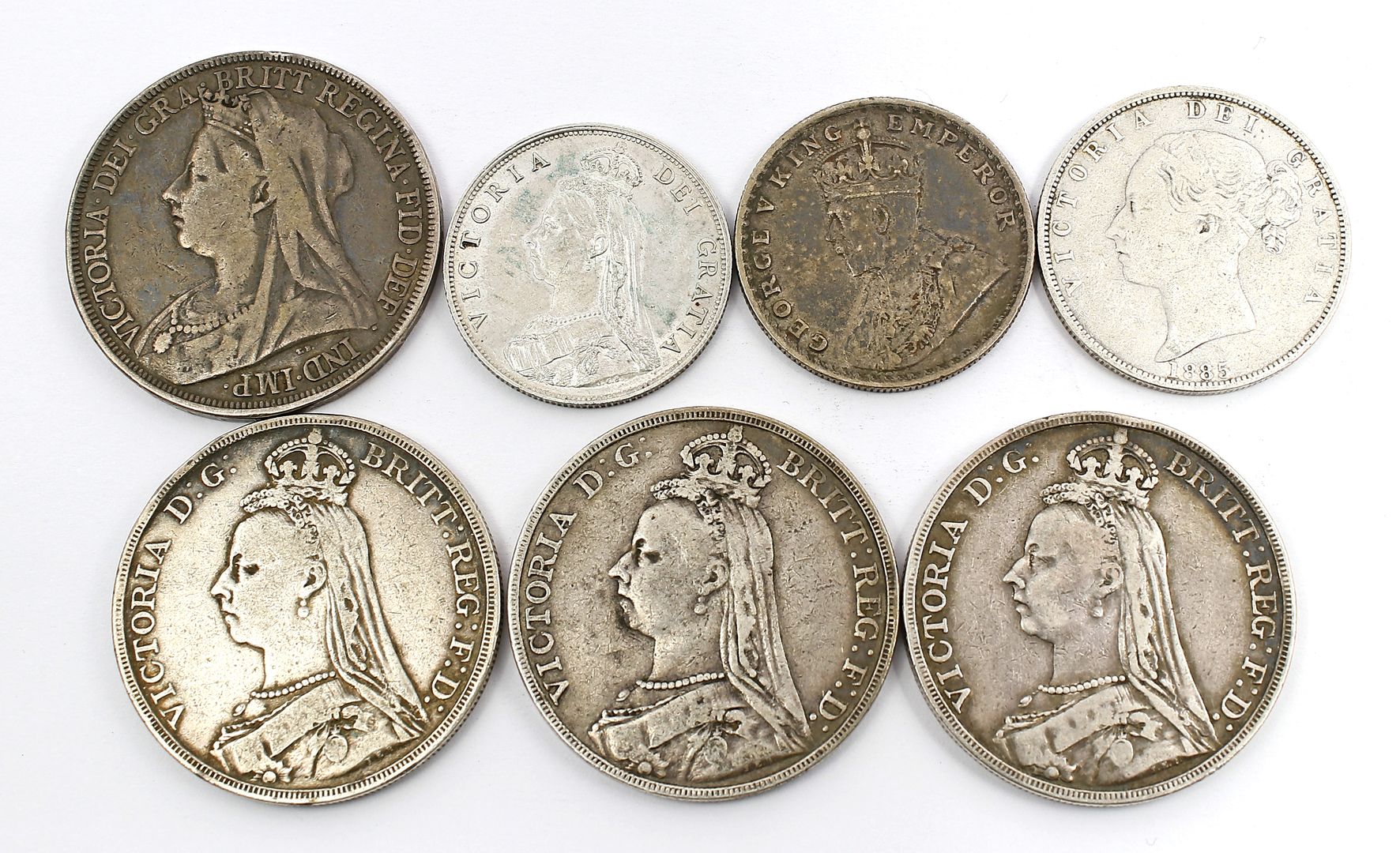 Großbritannien, Victoria, sechs Silbermünzen: