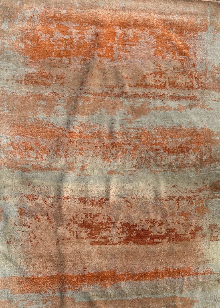 Moderner Teppich in der Art von Jan Kath, Wolle/Seide, ca. 235x 170 cm.