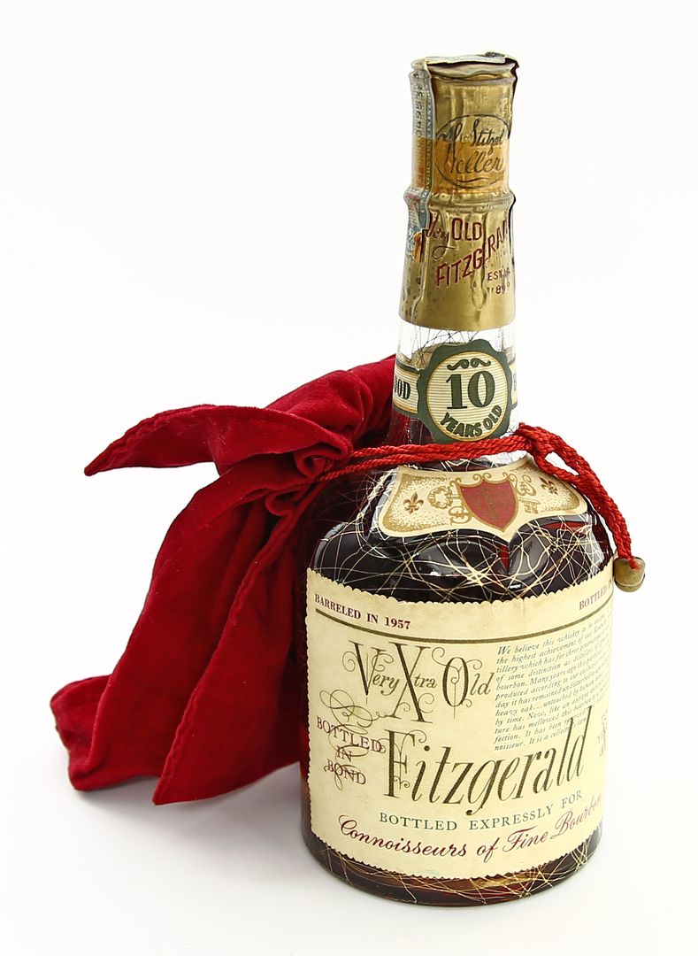 Flasche Bourbon Whiskey "Fitzgerald 10 Year Old", von 1957.